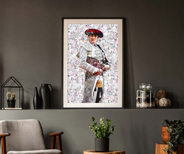 Cuadro Torero Andres Roca Rey, cuadros modernos de toreros, arte taurino