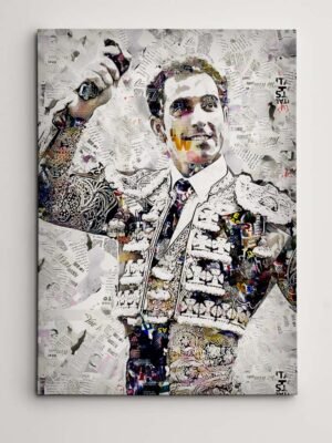 Cuadro Torero Salvador Cortes. Cuadros modernos de toreros, arte taurino.