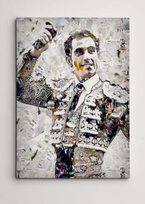 Cuadro Torero Salvador Cortes. Cuadros modernos de toreros, arte taurino.
