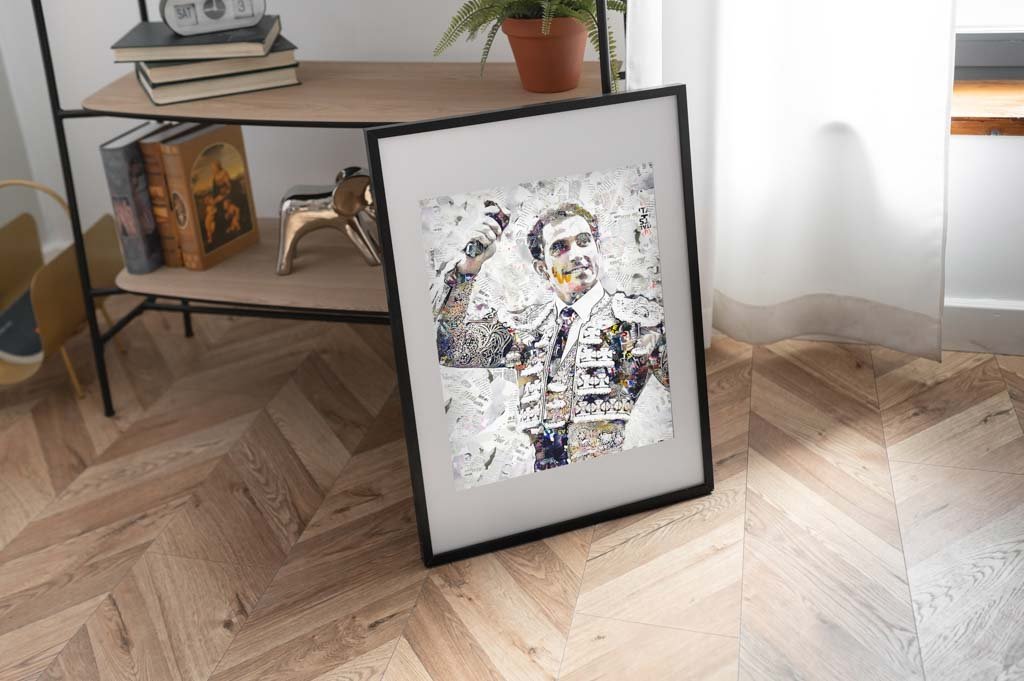 Cuadro Torero Salvador Cortes. Cuadros modernos de toreros, arte taurino.