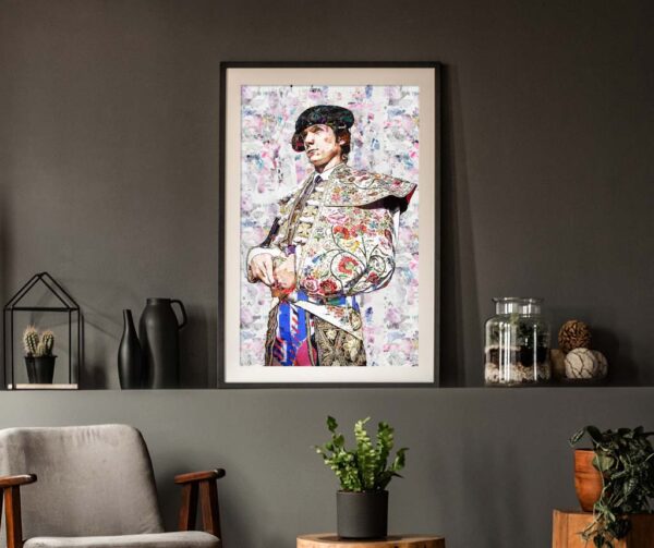 Cuadro Torero Sebastian Castella. Cuadros modernos de toreros, arte taurino.