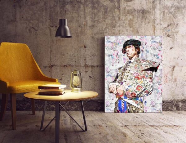 Cuadro Torero Sebastian Castella. Cuadros modernos de toreros, arte taurino.