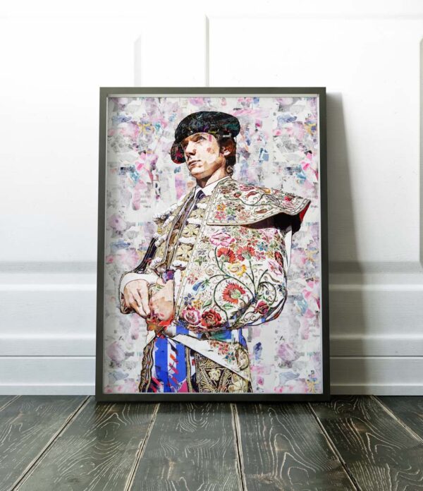 Cuadro Torero Sebastian Castella. Cuadros modernos de toreros, arte taurino.