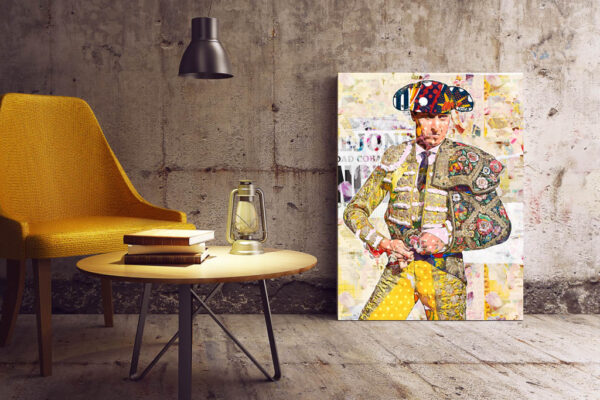 Andres Roca Rey, cuadros modernos de toreros, arte taurino moderno, decoración cuadro