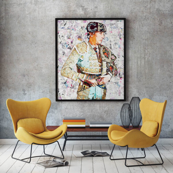 Andres Roca Rey, cuadros modernos de toreros, arte taurino moderno, decoración cuadro