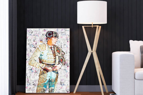 Andres Roca Rey, cuadros modernos de toreros, arte taurino moderno, decoración cuadro