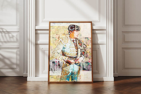 Andres Roca Rey, cuadros modernos de toreros, arte taurino moderno, decoración cuadro