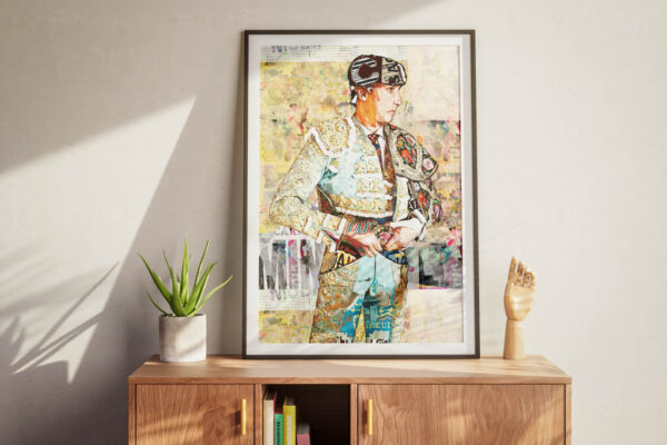 Andres Roca Rey, cuadros modernos de toreros, arte taurino moderno, decoración cuadro