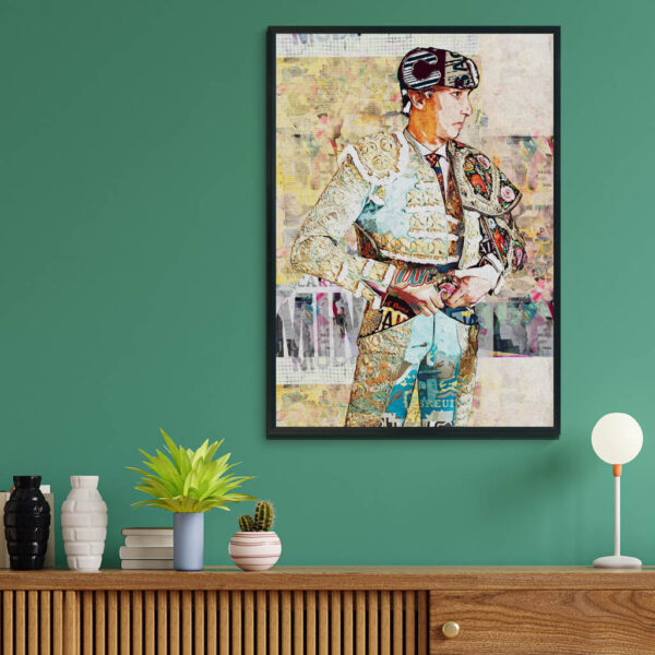 Andres Roca Rey, cuadros modernos de toreros, arte taurino moderno, decoración cuadro