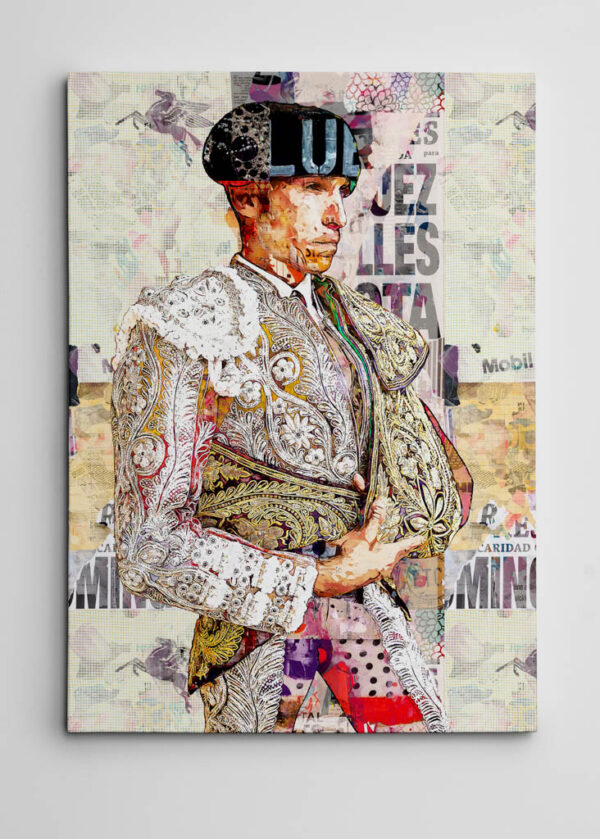Cayetano Rivera Ordóñez Torero, cuadros modernos de toreros, arte taurino moderno, decoración cuadro