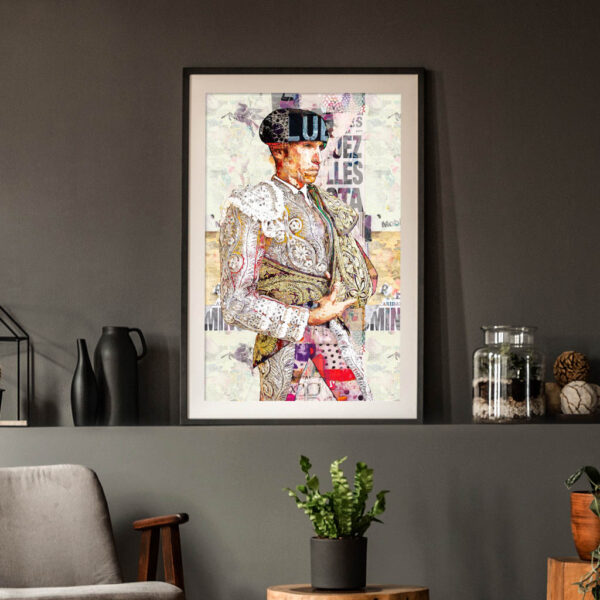 Cayetano Torero, cuadros modernos de toreros, arte taurino moderno, decoración cuadro