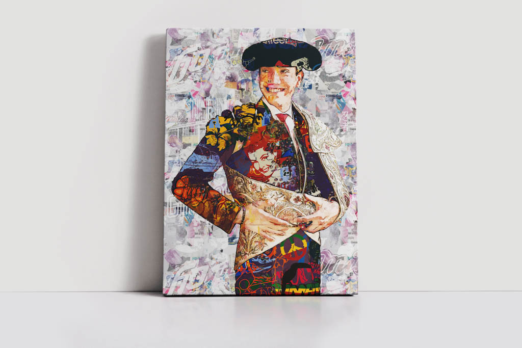 Javier Zulueta Torero, cuadros modernos de toreros, arte taurino moderno, decoración cuadro