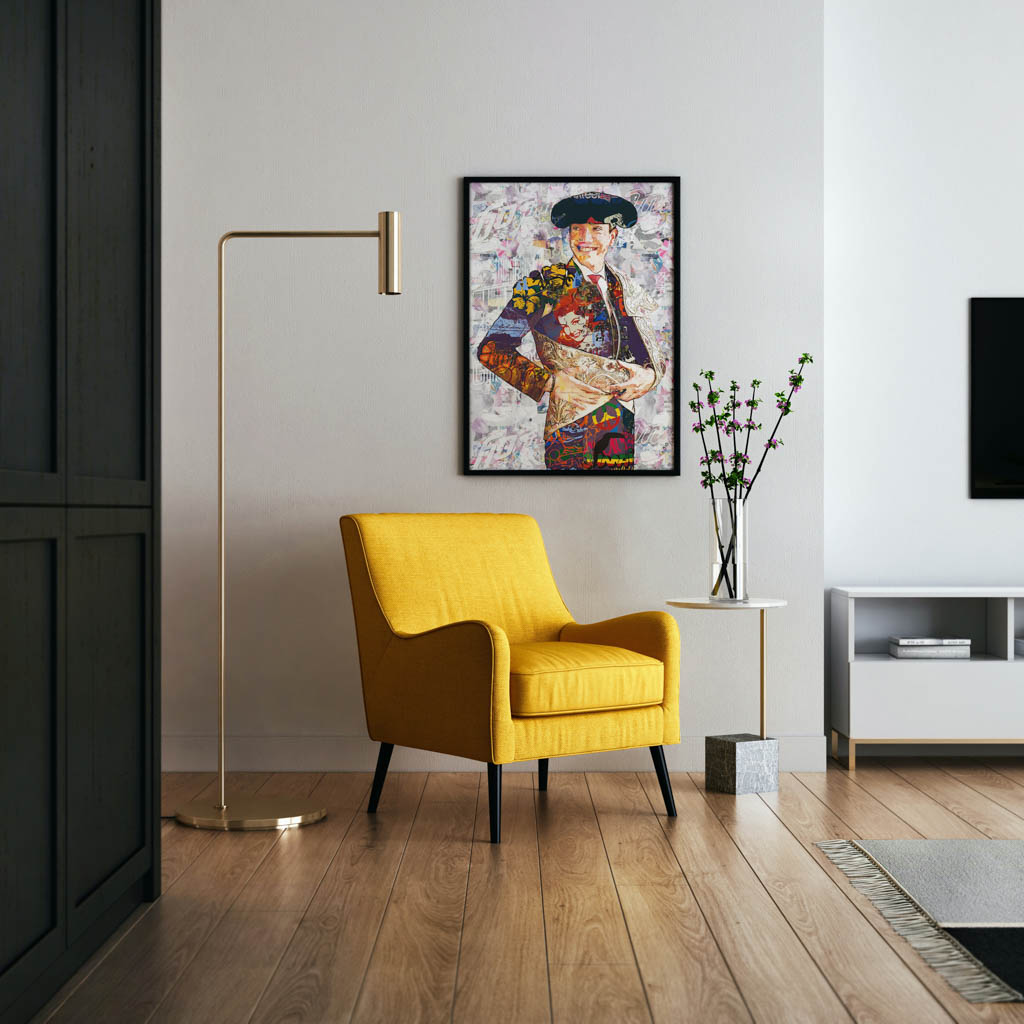 Javier Zulueta Torero, cuadros modernos de toreros, arte taurino moderno, decoración cuadro