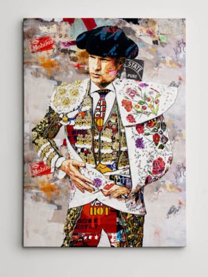 Jose Mari Manzanares Torero, cuadros modernos de toreros, arte taurino moderno, decoración cuadros toreros modernos