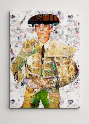 Juan Ortega Torero, cuadros modernos de toreros, arte taurino moderno, decoración cuadros toreros modernos