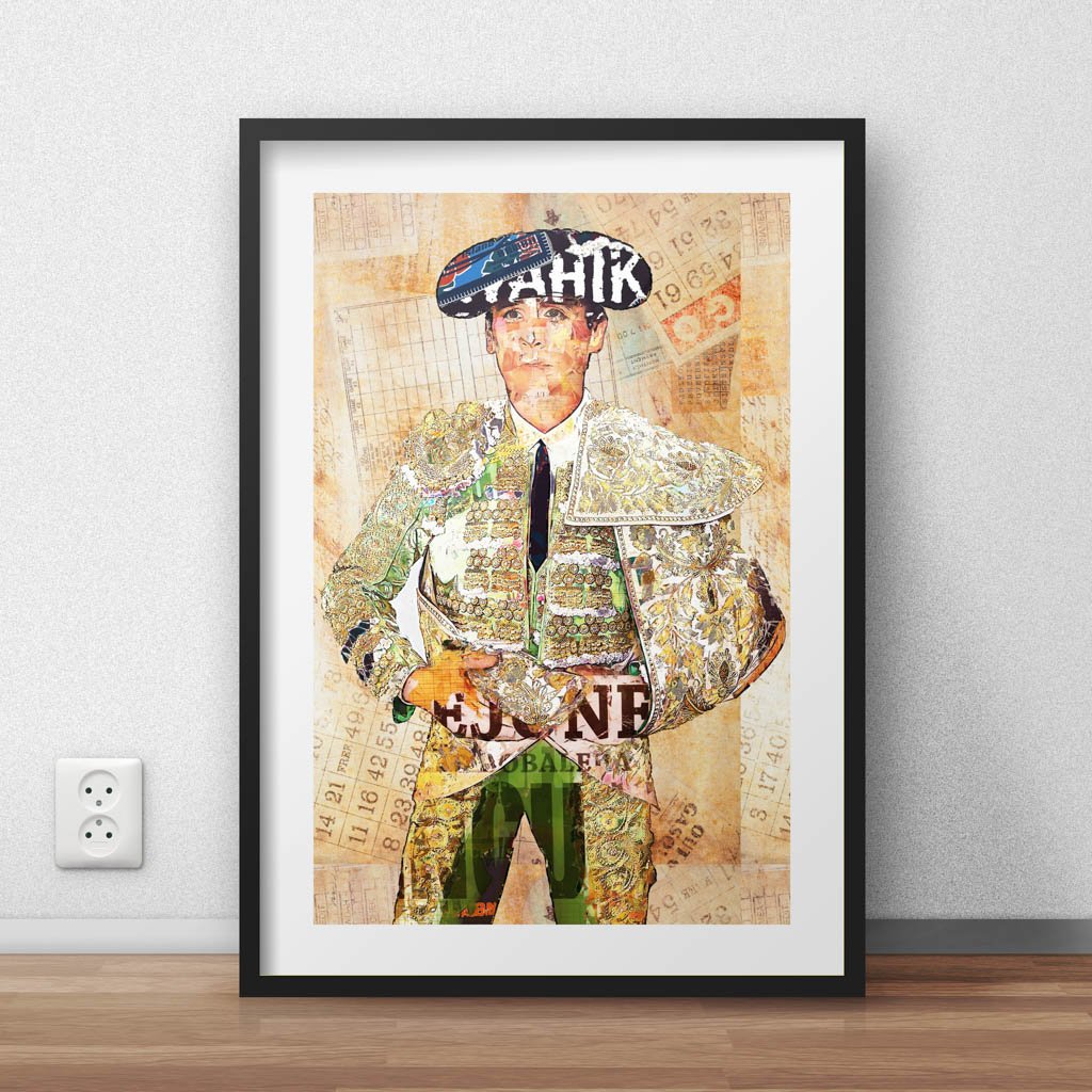 Juan Ortega Torero, cuadros modernos de toreros, arte taurino moderno, decoración cuadros toreros modernos