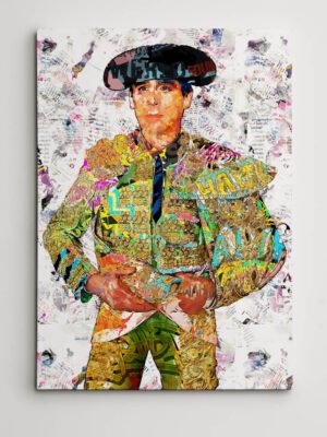 Juan Ortega Torero, cuadros modernos de toreros, arte taurino moderno, decoración cuadros toreros modernos