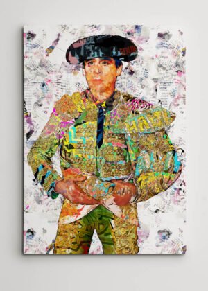 Juan Ortega Torero, cuadros modernos de toreros, arte taurino moderno, decoración cuadros toreros modernos