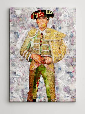 Juan Ortega Torero, cuadros modernos de toreros, arte taurino moderno, decoración cuadros toreros modernos