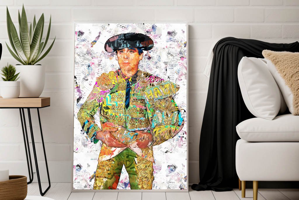 Juan Ortega Torero, cuadros modernos de toreros, arte taurino moderno, decoración cuadros toreros modernos