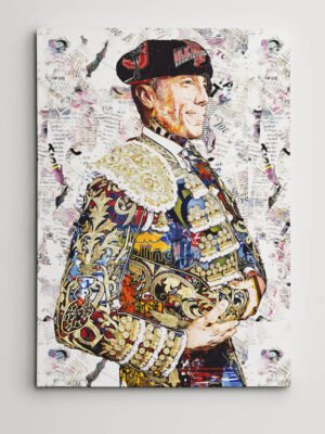 Manuel Escribano Torero, cuadros modernos de toreros, arte taurino moderno, decoración cuadros toreros modernos