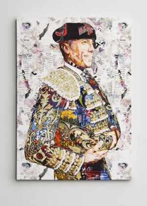 Manuel Escribano Torero, cuadros modernos de toreros, arte taurino moderno, decoración cuadros toreros modernos