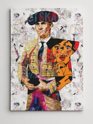 Pablo Aguado Torero, cuadros modernos de toreros, arte taurino moderno, decoración cuadros toreros modernos