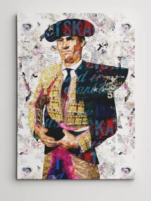 Pablo Aguado Torero, cuadros modernos de toreros, arte taurino moderno, decoración cuadros toreros modernos