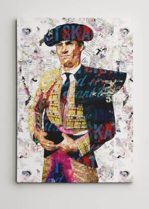 Pablo Aguado Torero, cuadros modernos de toreros, arte taurino moderno, decoración cuadros toreros modernos