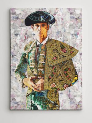 Pepe Moral Torero, cuadros modernos de toreros, arte taurino moderno, decoración cuadros toreros modernos