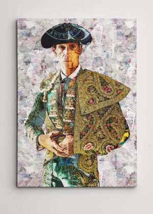 Pepe Moral Torero, cuadros modernos de toreros, arte taurino moderno, decoración cuadros toreros modernos