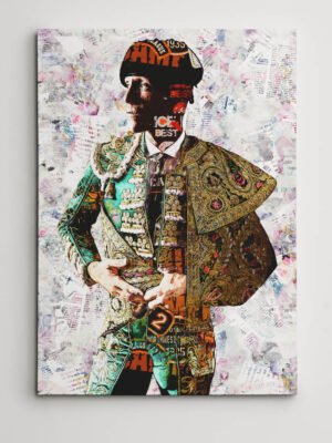 Pepe Moral Torero, cuadros modernos de toreros, arte taurino moderno, decoración cuadros toreros modernos