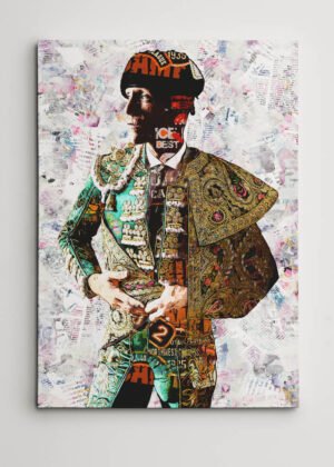 Pepe Moral Torero, cuadros modernos de toreros, arte taurino moderno, decoración cuadros toreros modernos