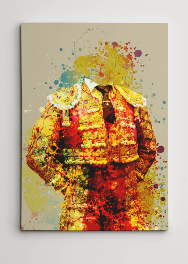 Cuadro Torero en rojo y oro