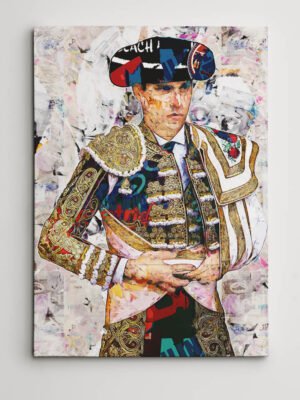 Ruben Pinar Torero, cuadros modernos de toreros, arte taurino moderno, decoración cuadros toreros modernos