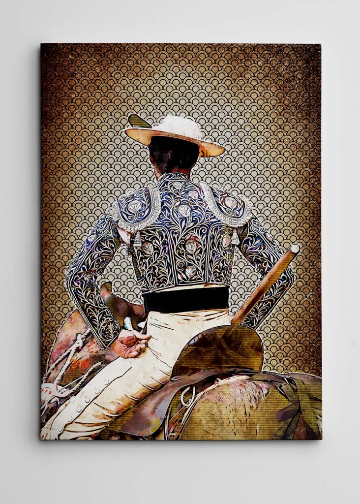 Cuadro Picador Francisco de Borja, cuadros modernos de toreros, arte taurino