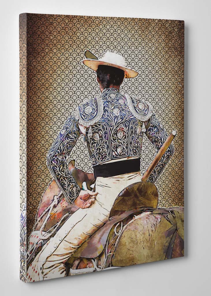 Cuadro Picador Francisco de Borja, cuadros modernos de toreros, arte taurino