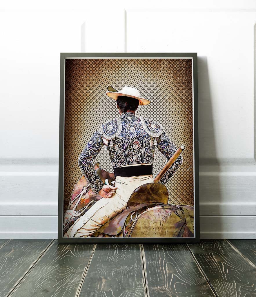 Cuadro Picador Francisco de Borja, cuadros modernos de toreros, arte taurino