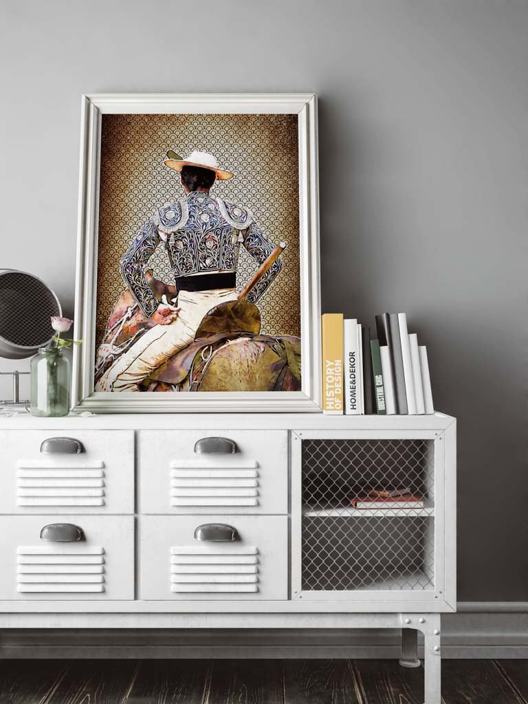 Cuadro Picador Francisco de Borja, cuadros modernos de toreros, arte taurino