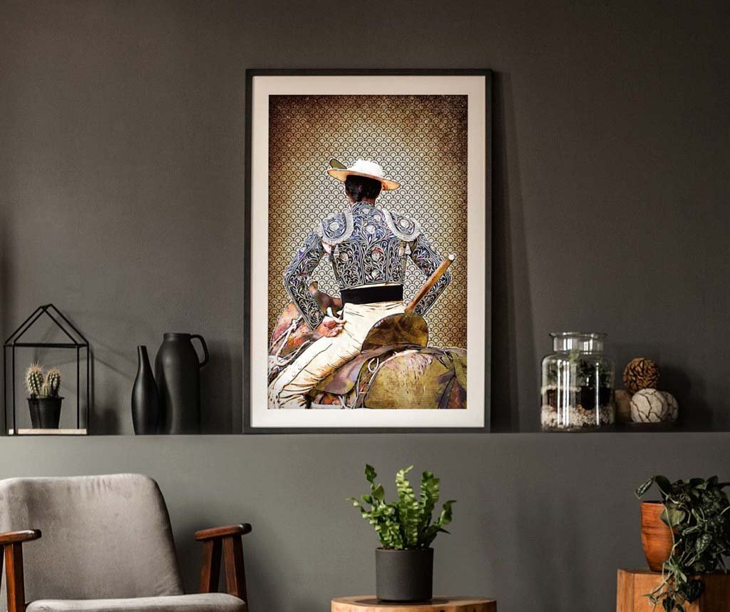 Cuadro Picador Francisco de Borja, cuadros modernos de toreros, arte taurino