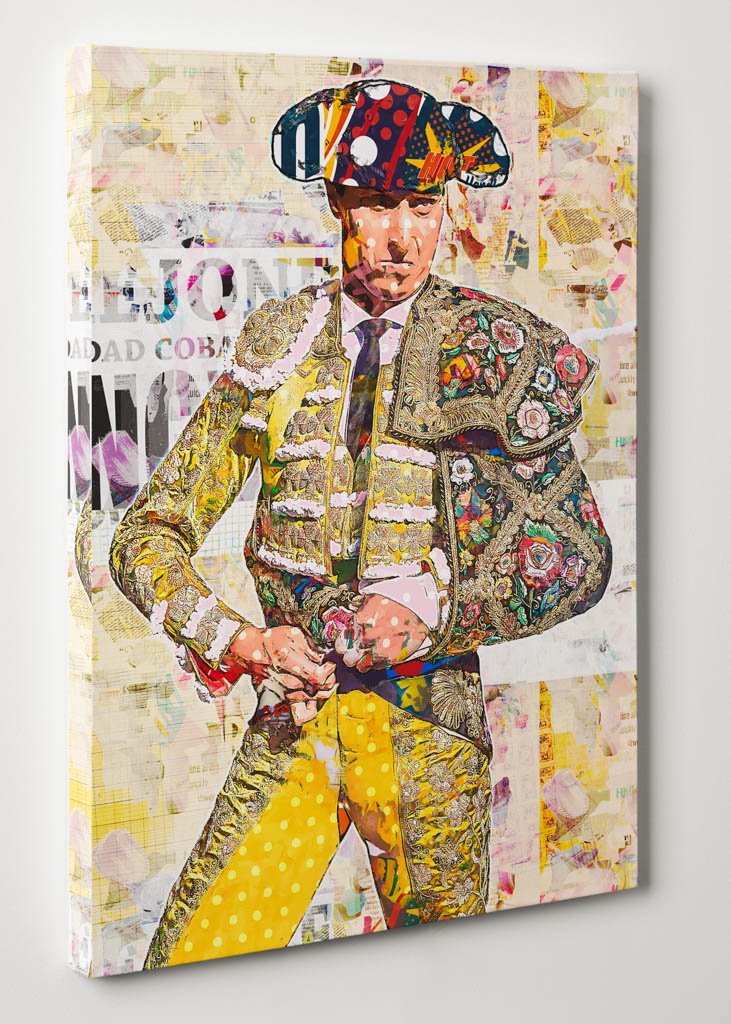 Andres Roca Rey Torero, cuadros modernos de toreros, arte taurino moderno, decoración cuadro