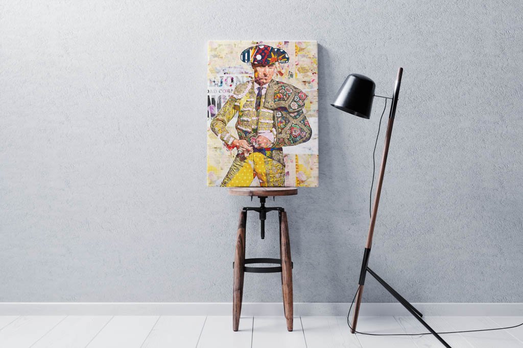 Andres Roca Rey Torero, cuadros modernos de toreros, arte taurino moderno, decoración cuadro