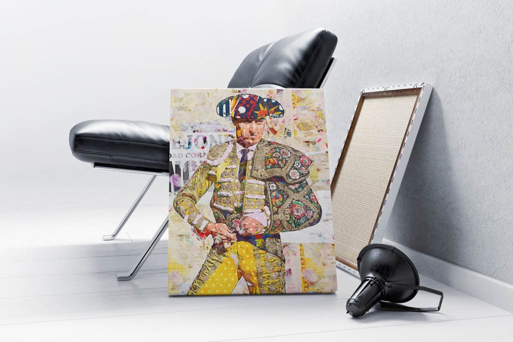 Andres Roca Rey Torero, cuadros modernos de toreros, arte taurino moderno, decoración cuadro