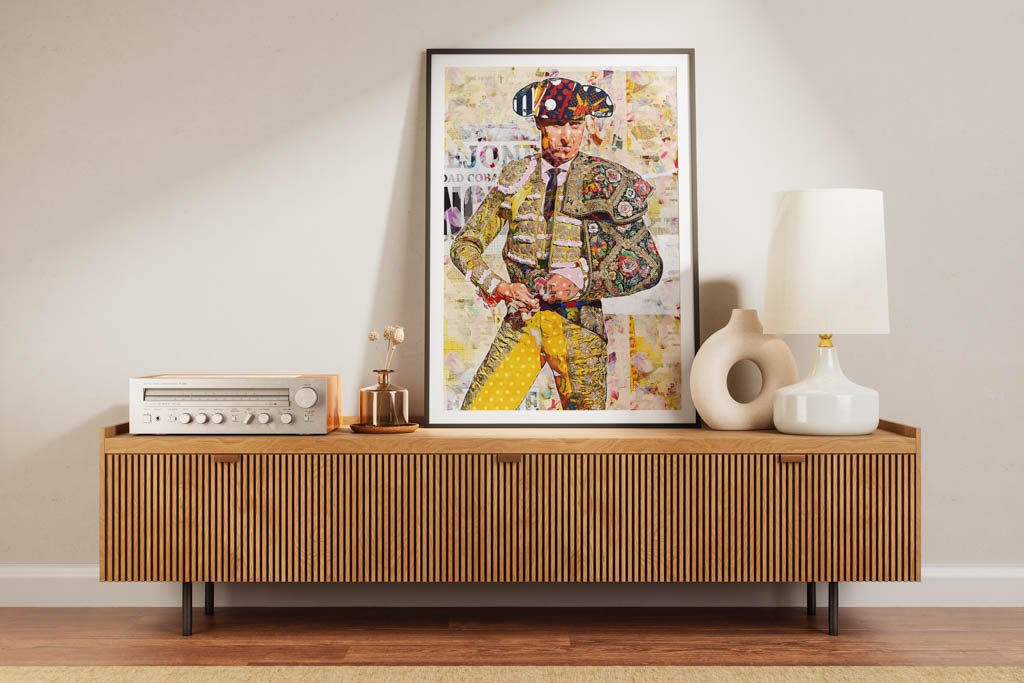 Andres Roca Rey Torero, cuadros modernos de toreros, arte taurino moderno, decoración cuadro