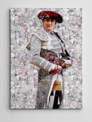 Cuadro Torero Andres Roca Rey, cuadros modernos de toreros, arte taurino