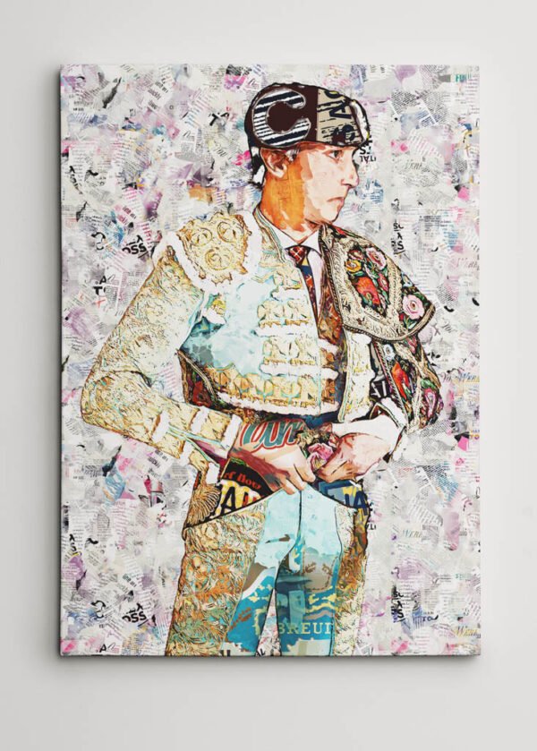 Andres Roca Rey Torero, cuadros modernos de toreros, arte taurino moderno, decoración cuadro
