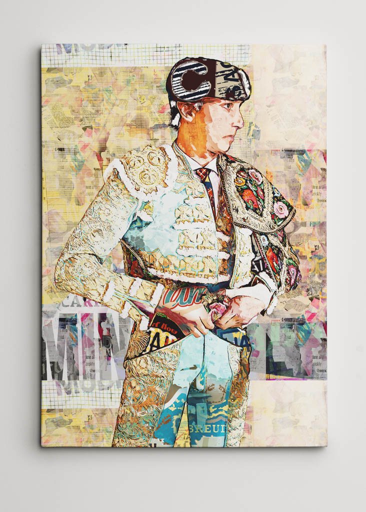 Andres Roca Rey Torero, cuadros modernos de toreros, arte taurino moderno, decoración cuadro