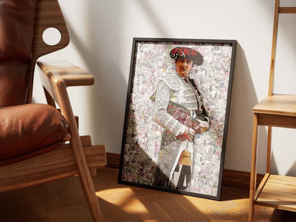 Cuadro Torero Andres Roca Rey, cuadros modernos de toreros, arte taurino