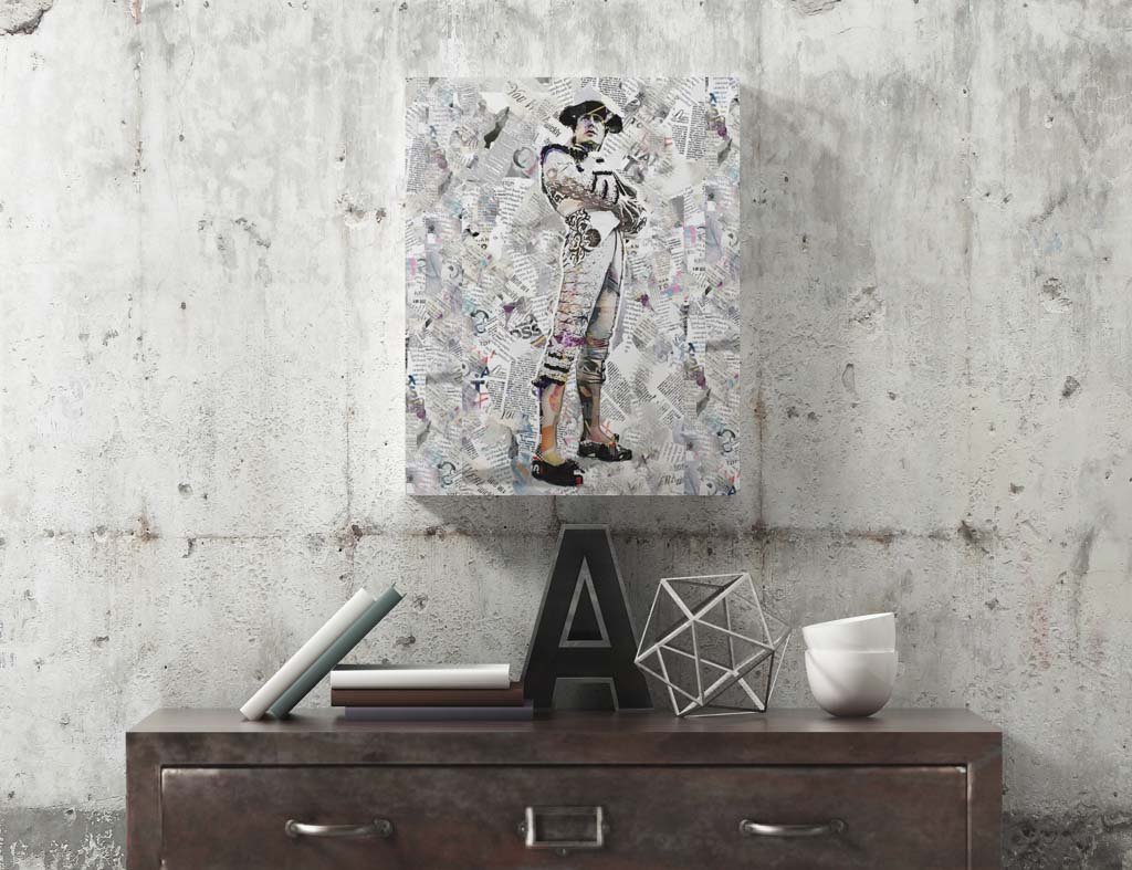 Cuadro Torero Antonio Barrera, cuadros modernos de toreros, arte taurino