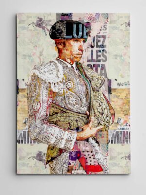 Cayetano Rivera Ordoñez Torero, cuadros modernos de toreros, arte taurino moderno, decoración cuadro